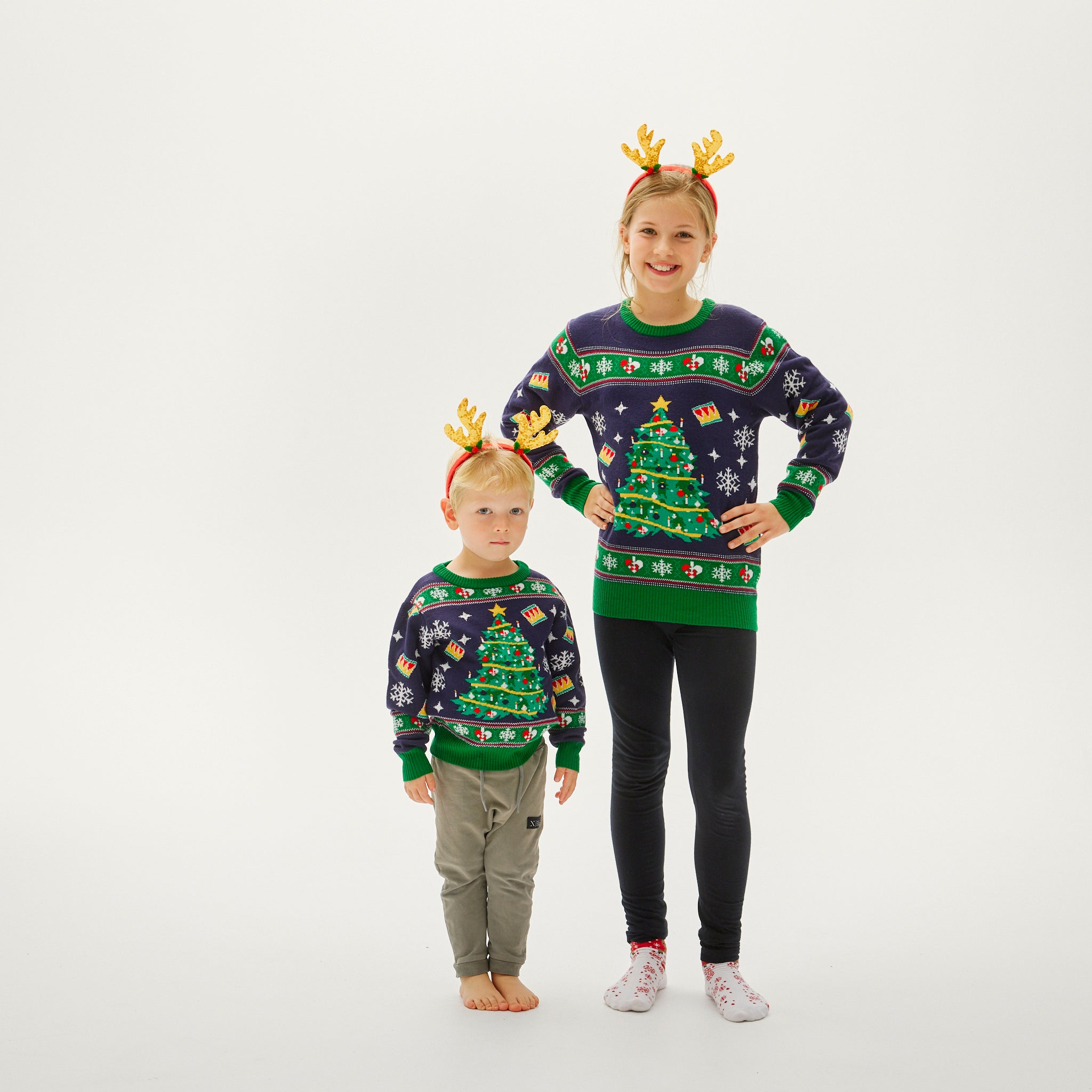 Pull De Noël De L'arbre LED Bleu - Enfants